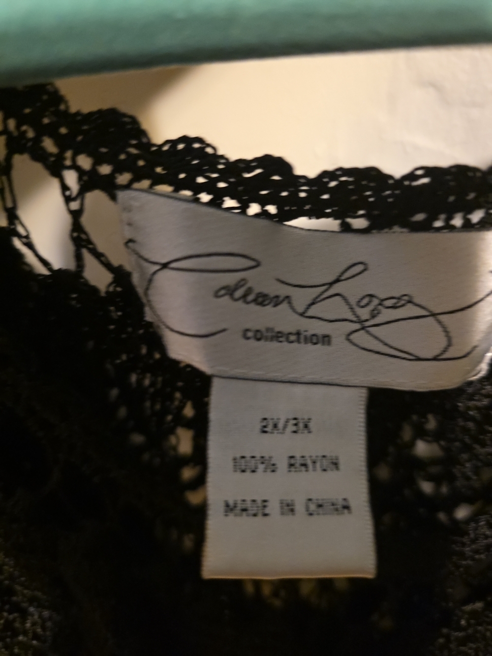 Black Crochet Ruffled Tunic Top - Picture 2 of 2